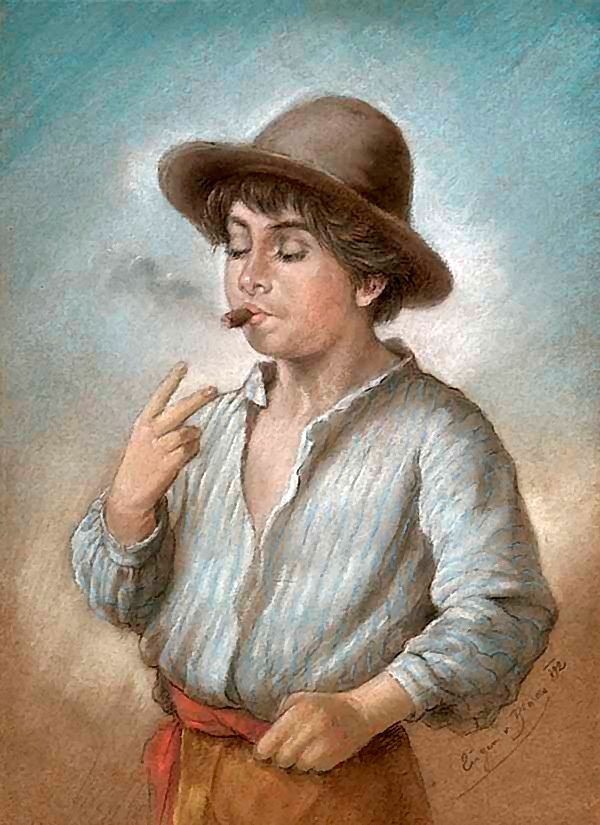 Young Boy with Cigar (Мальчик с сигарой)
