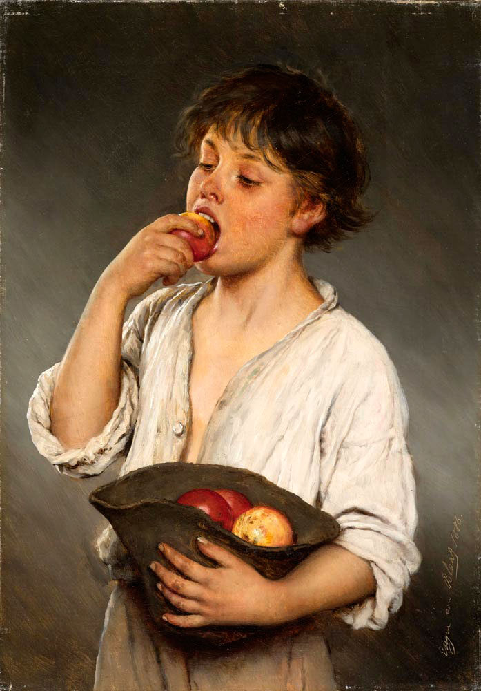 Boy eating an apple (Мальчик, который ест яблоко), 1886