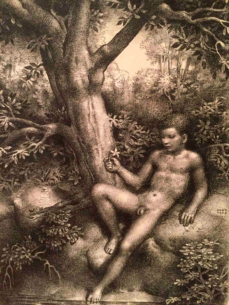 Narcissus in the forest (Нарцисс в лесу), 1952