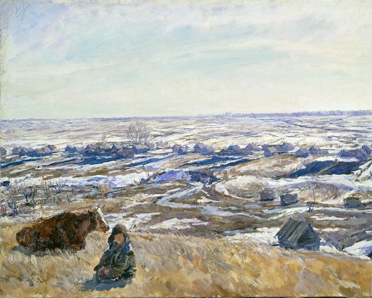 Becнa нa Mиpcкoй гope (Spring on the Mirsky Hill), c.1940