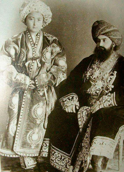 Будущий эмир Алим-хан и его отец эмир Сеид Абдулахад-хан