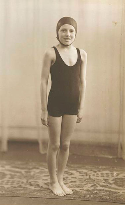 Portrait of a young boy in swimwear (Портрет мальчика в костюме для купания), c.1910