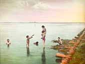 Boys bathing in the lagoons / Мальчики, купающиеся в заливе