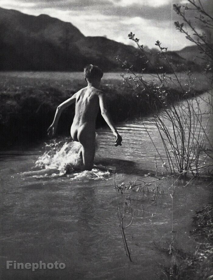 untitled / Boy camping river bath (Без названия / Мальчик из скаутского лагеря купается в реке), 1960s