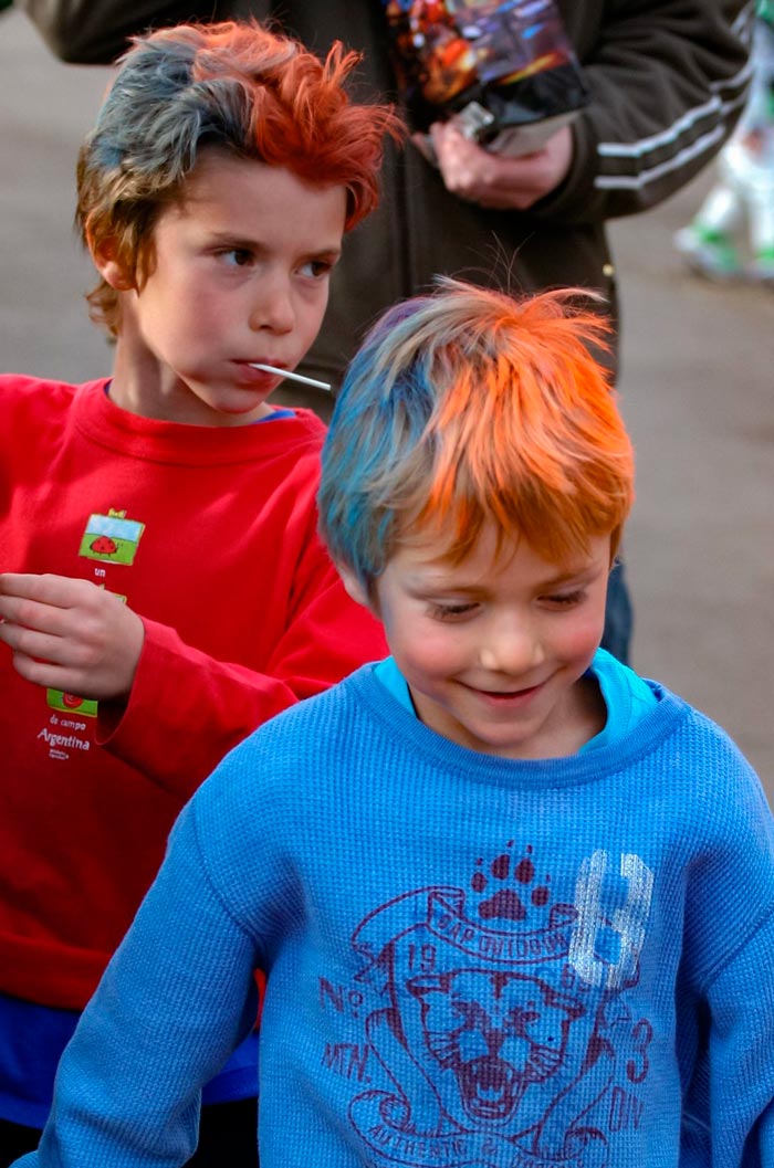 Hair dyed in oilers colours (Волосы в радужных цветах), 2007